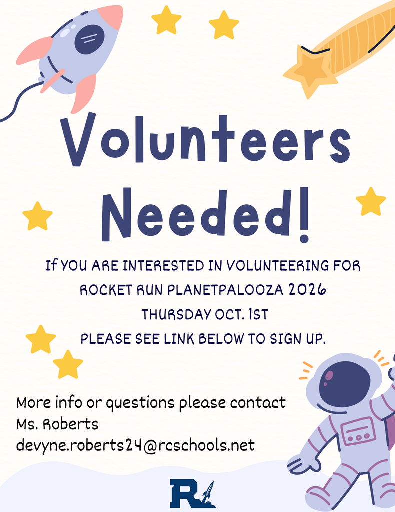 Volunteers Need for Rocket Run 2026. See link to sign up!