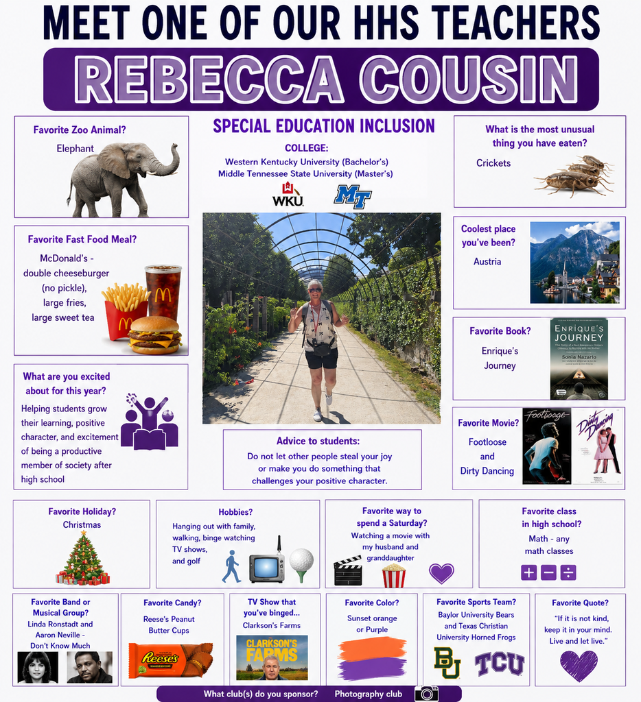 An infographic includes a photo of a woman walking with text about her background and preferences.