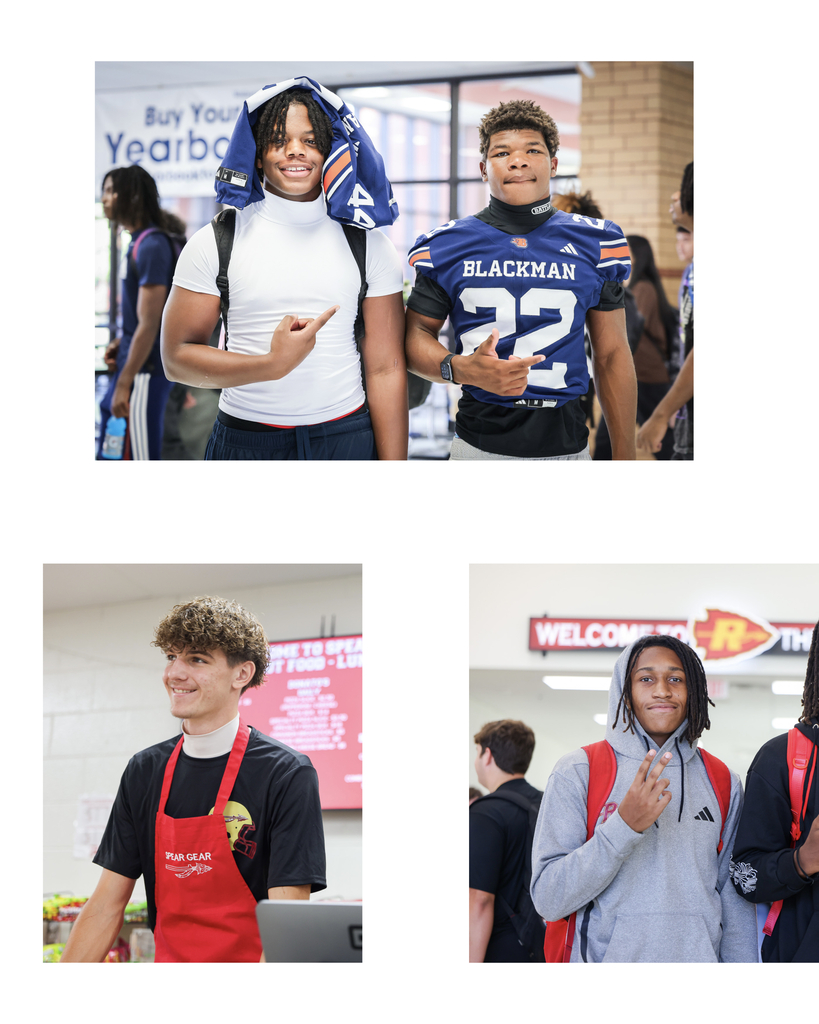 Collage of young people. One wearing football jersey, another wearing apron, one in hoodie, and another in white shirt. Backgrounds include a cafeteria and a store.