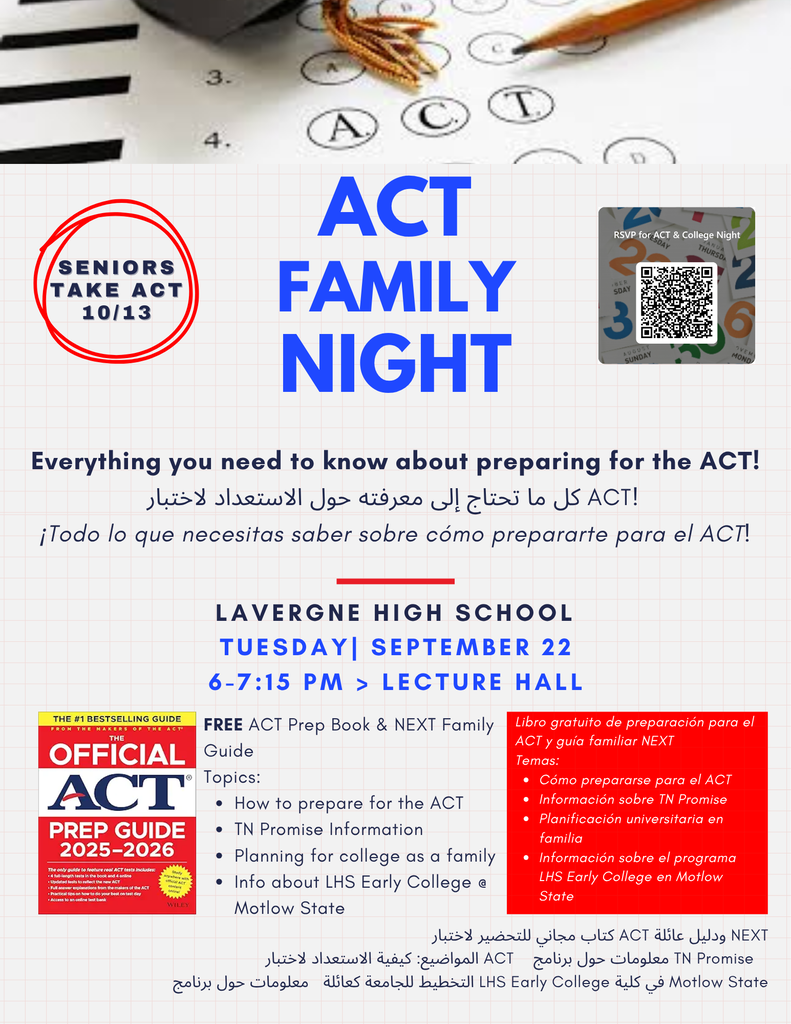 ACT Family Night poster