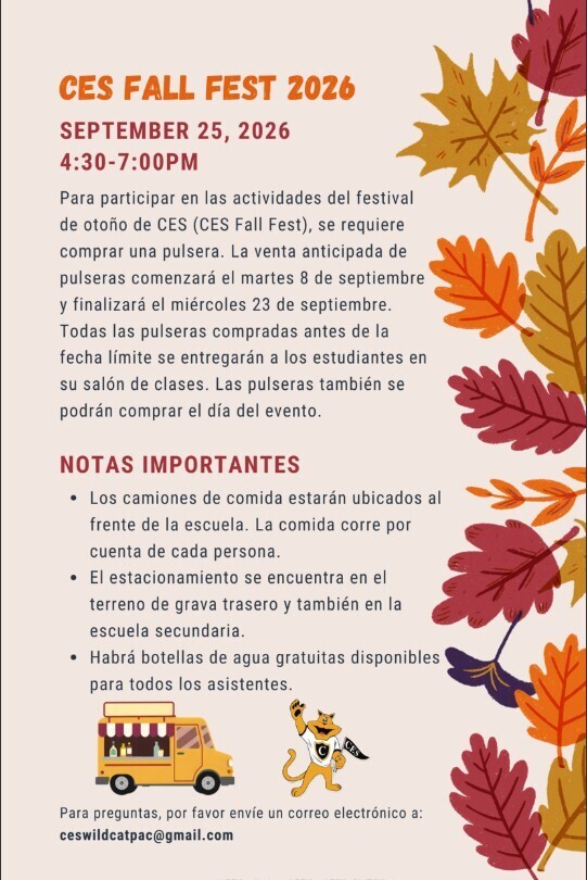 FALL FEST! at Christiana Elementary will be 4:30pm-7:00pm on September 25th! Wristbands are $12 per participant or $36 dollars for a family of 3+. Wristband presale has already started and will continue through Sept. 23rd!