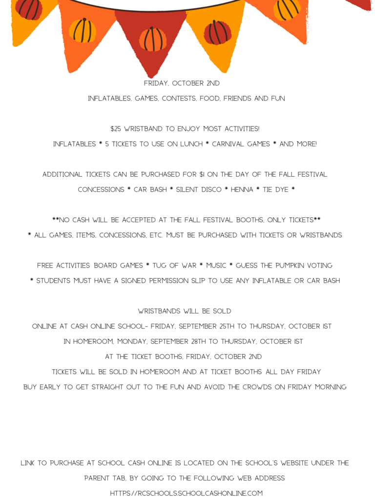 Fall festival information