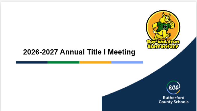 2026-2027 Annual Title I Meeting