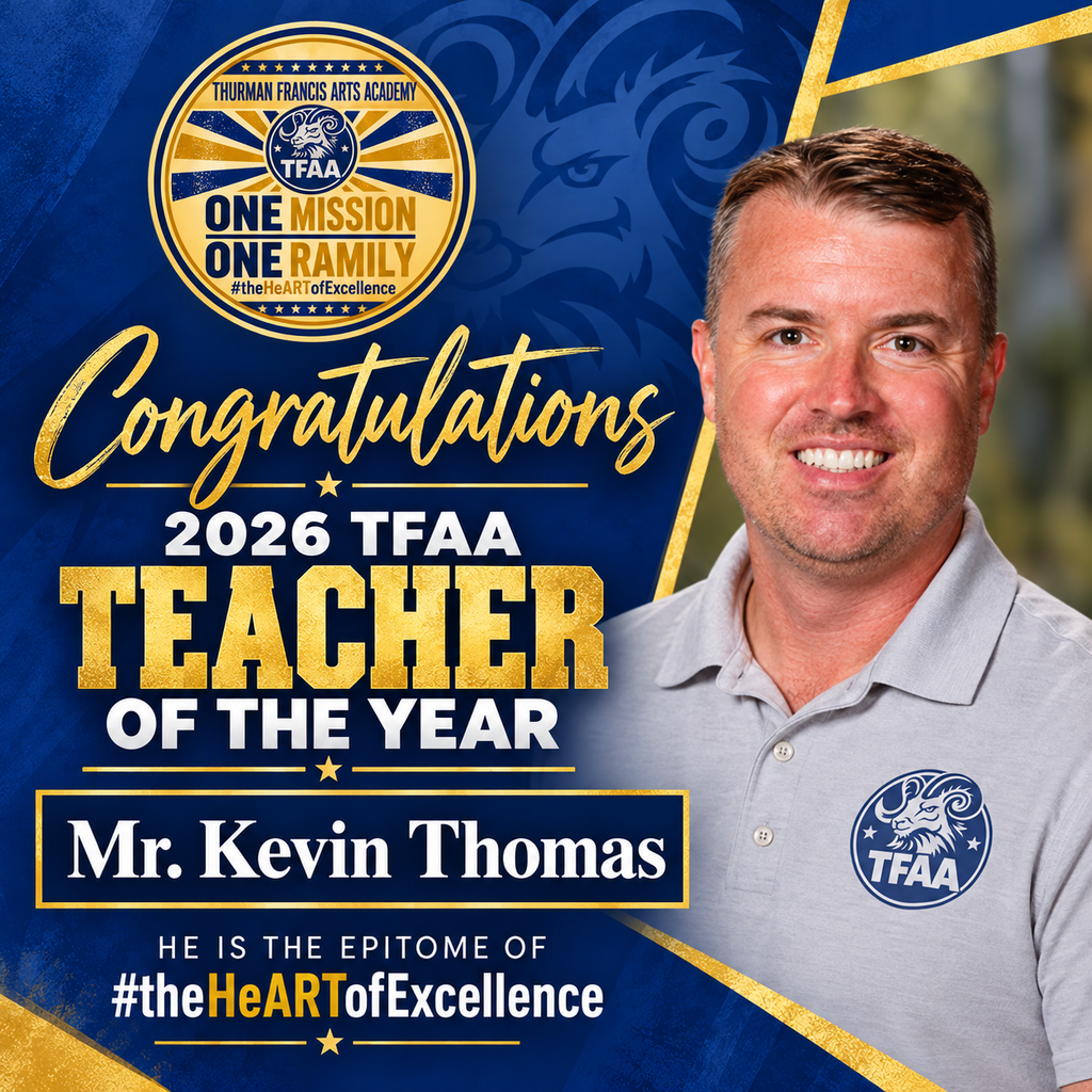 Congratulations to Mr. Thomas - 2026 Teacher of the Year