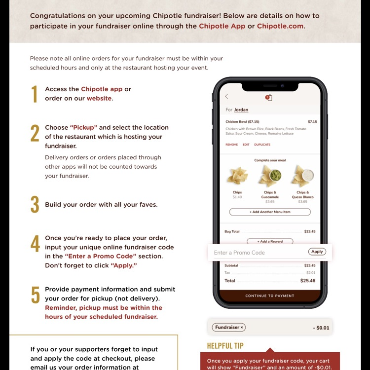 instructions for ordering online