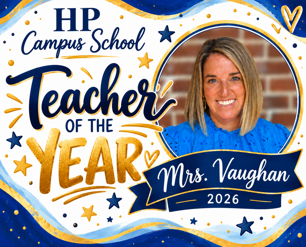 An award banner features a smiling woman with blonde hair, surrounded by stars. Text reads "Teacher of the Year."