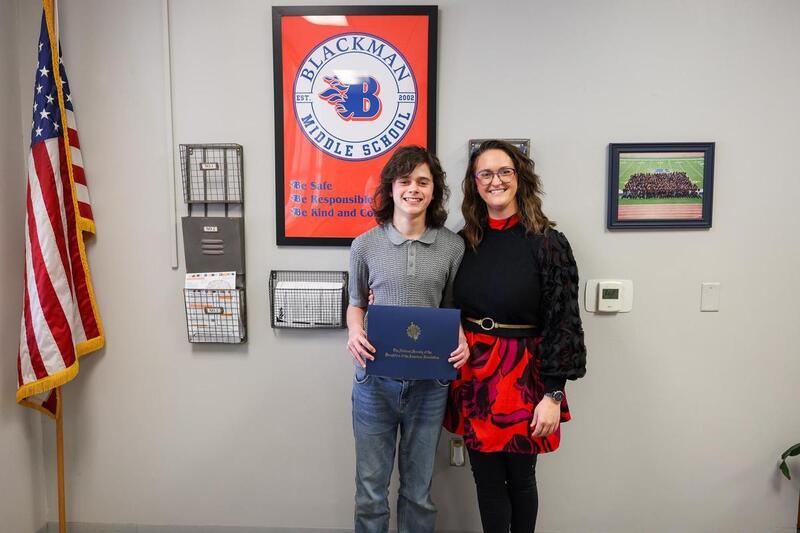 Student receives award