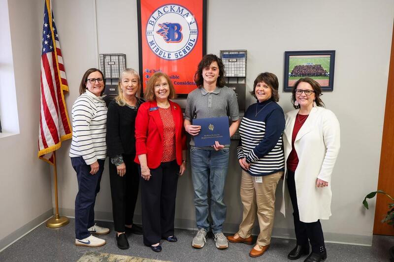 Student receives award