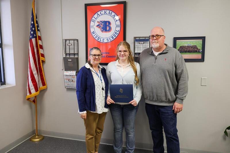 Student receives award