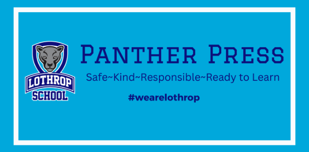 Lothrop school logo of face of panther.