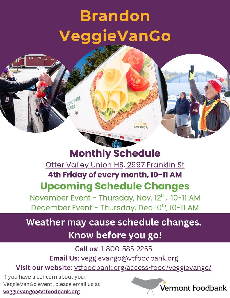 VVG Flyer with schedule changes for Nov. and Dec. 2026