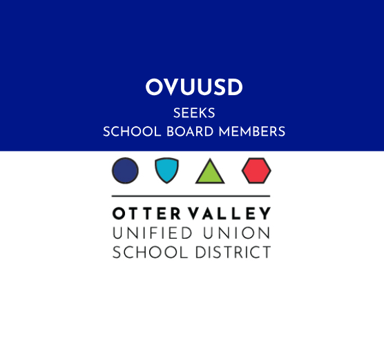 OVUUSD Logo announcing Board Seeks School Board Members