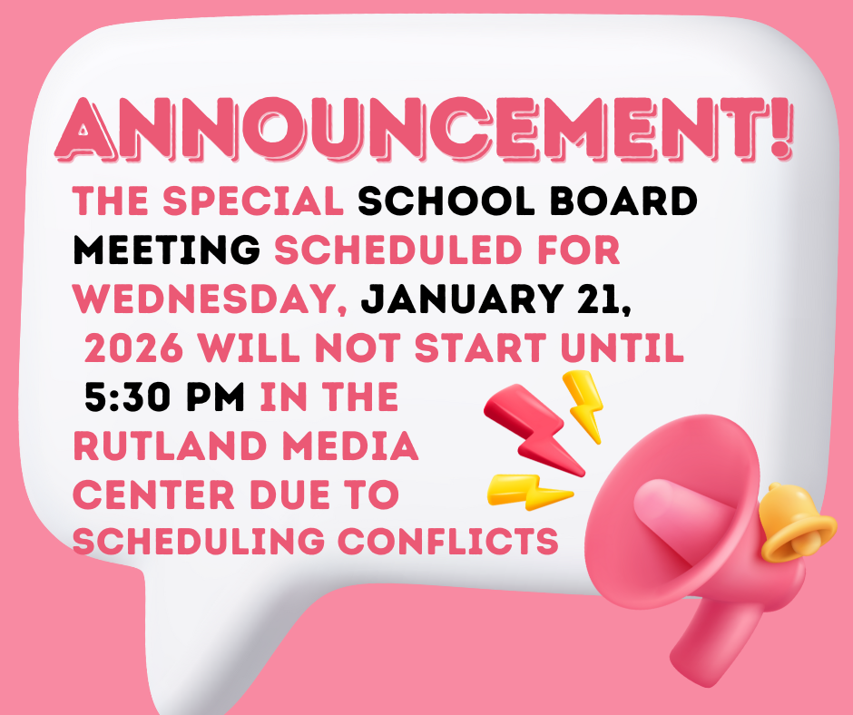 January 21, 2026 special school board meeting update:
