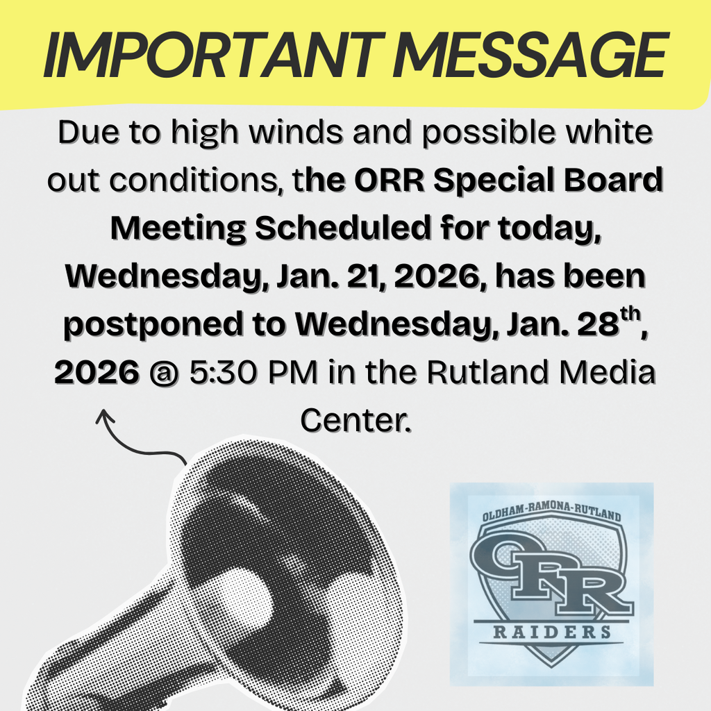 Jan. 21, 2026 Special Board Meeting has been postponed 