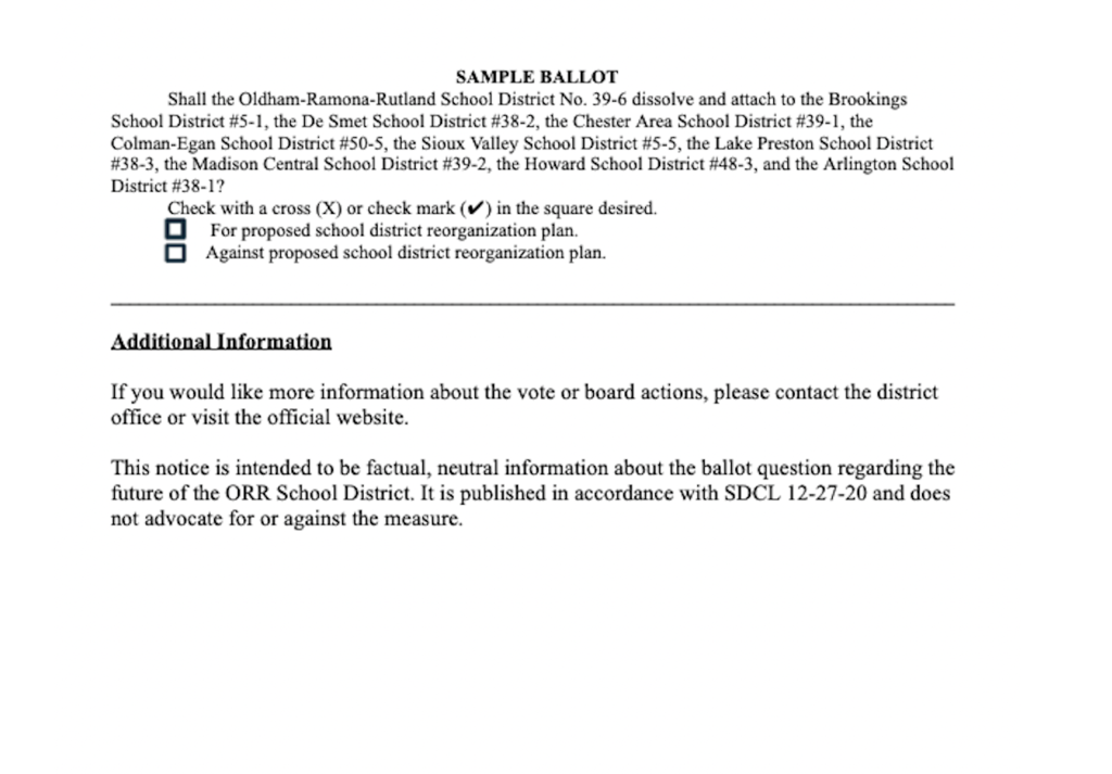 Sample Ballot