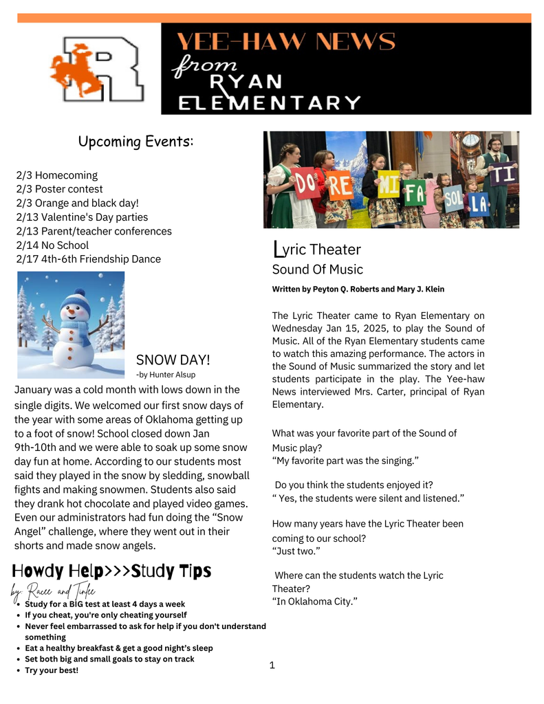 6th Grade Newsletter 2
