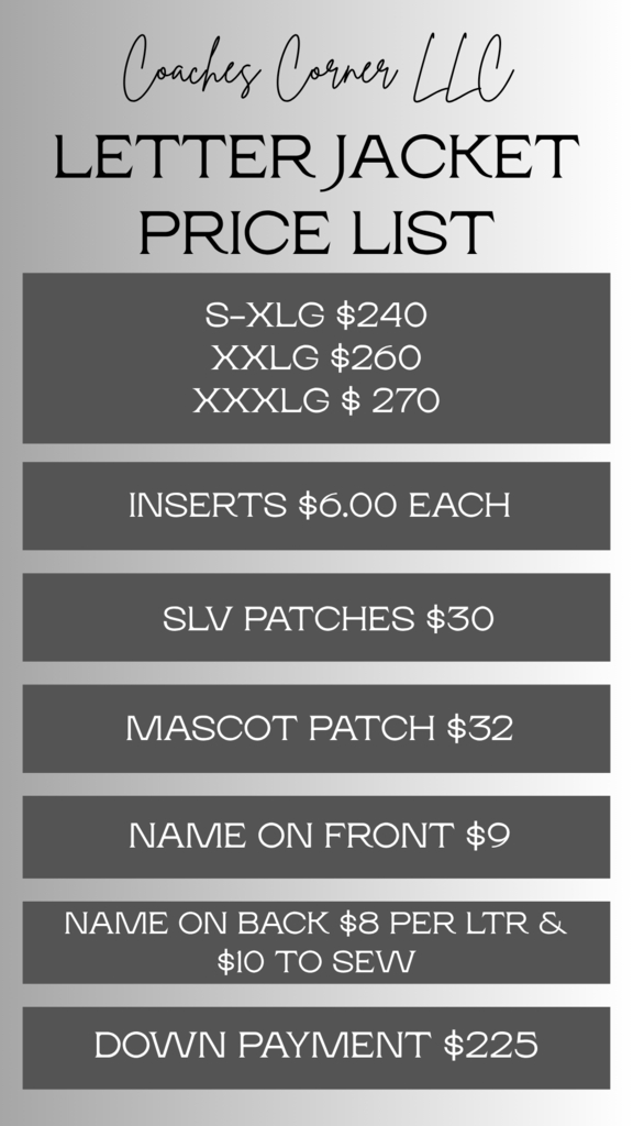 Letter Jacket Price Breakdown