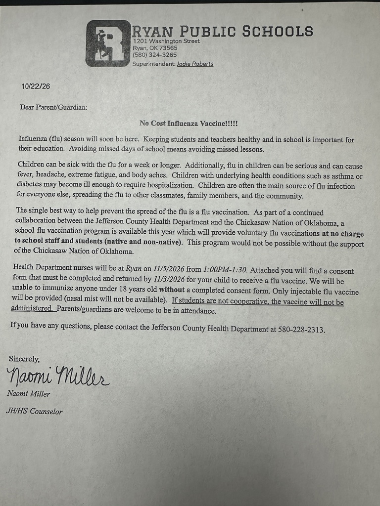Flu Shot Letter
