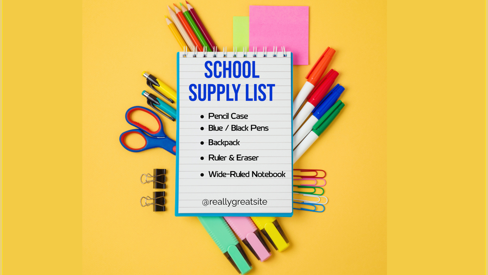 25 26 Supply List