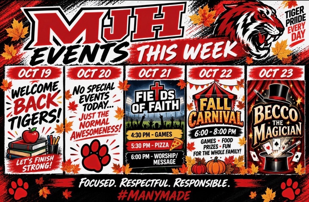 Weekly Events - Oct. 19 - 23, 2026
