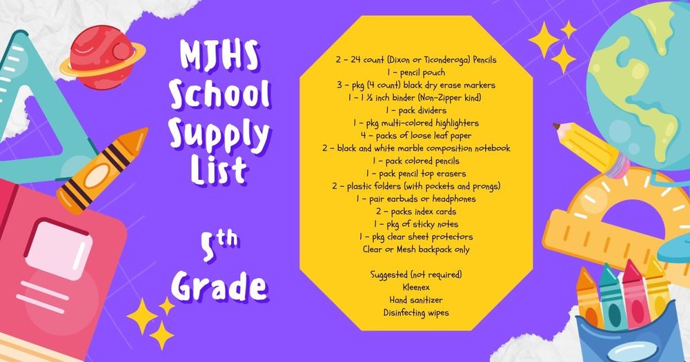 2025-2026 SUPPLY LISTS