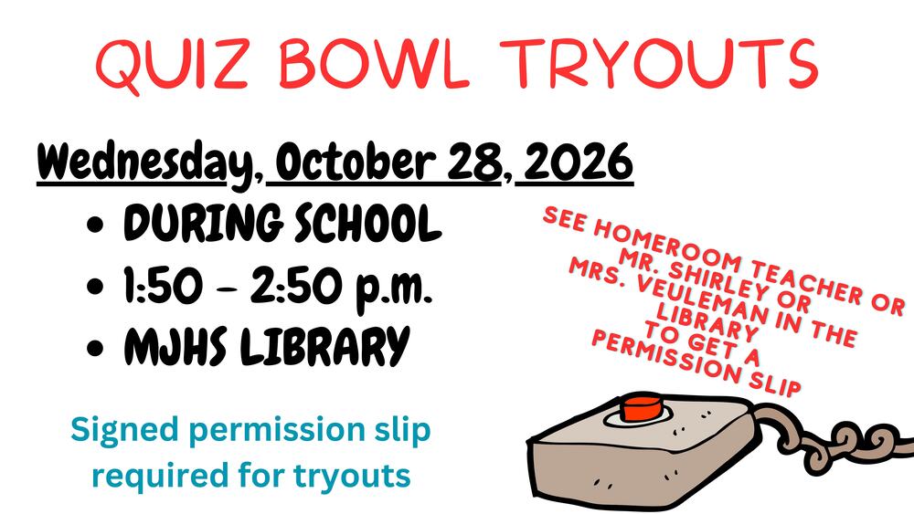 Quiz Bowl Tryouts 2026-2027