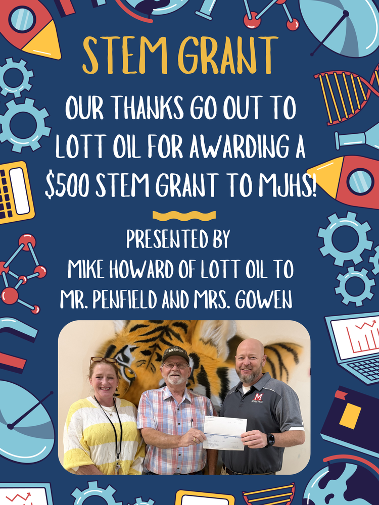 Lott Oil Stem Grant awarded to MJHS