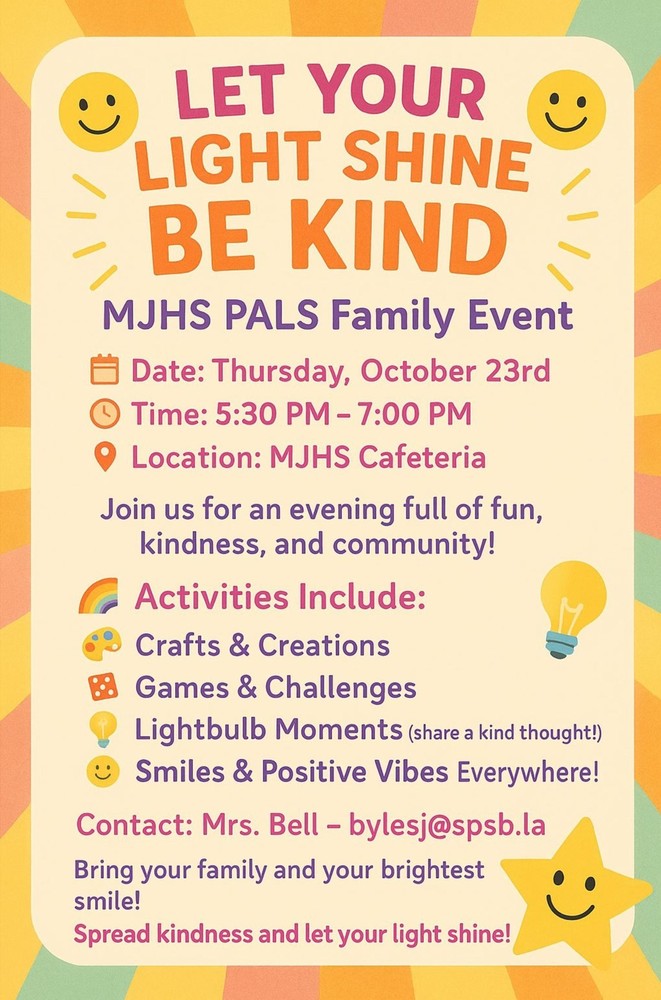MJHS PALS Family Event