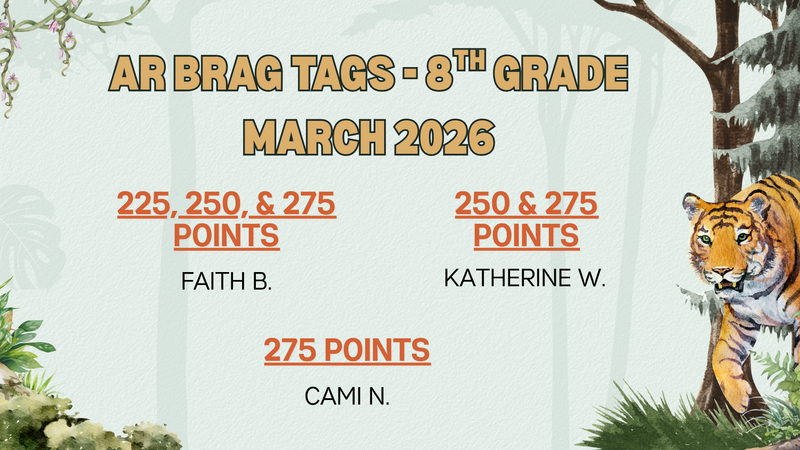 GR8 - March 2026 Brag Tags