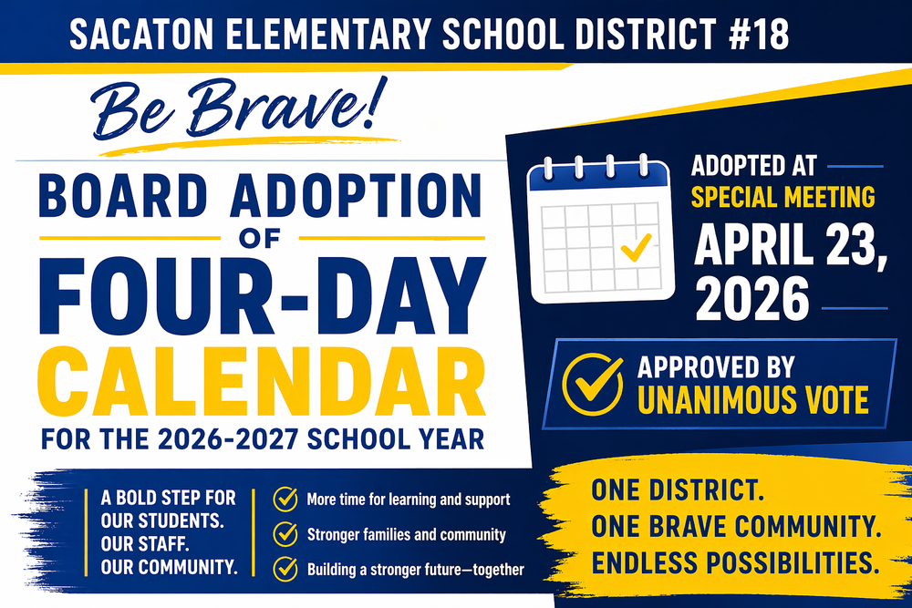 Four Day Calendar Announcement