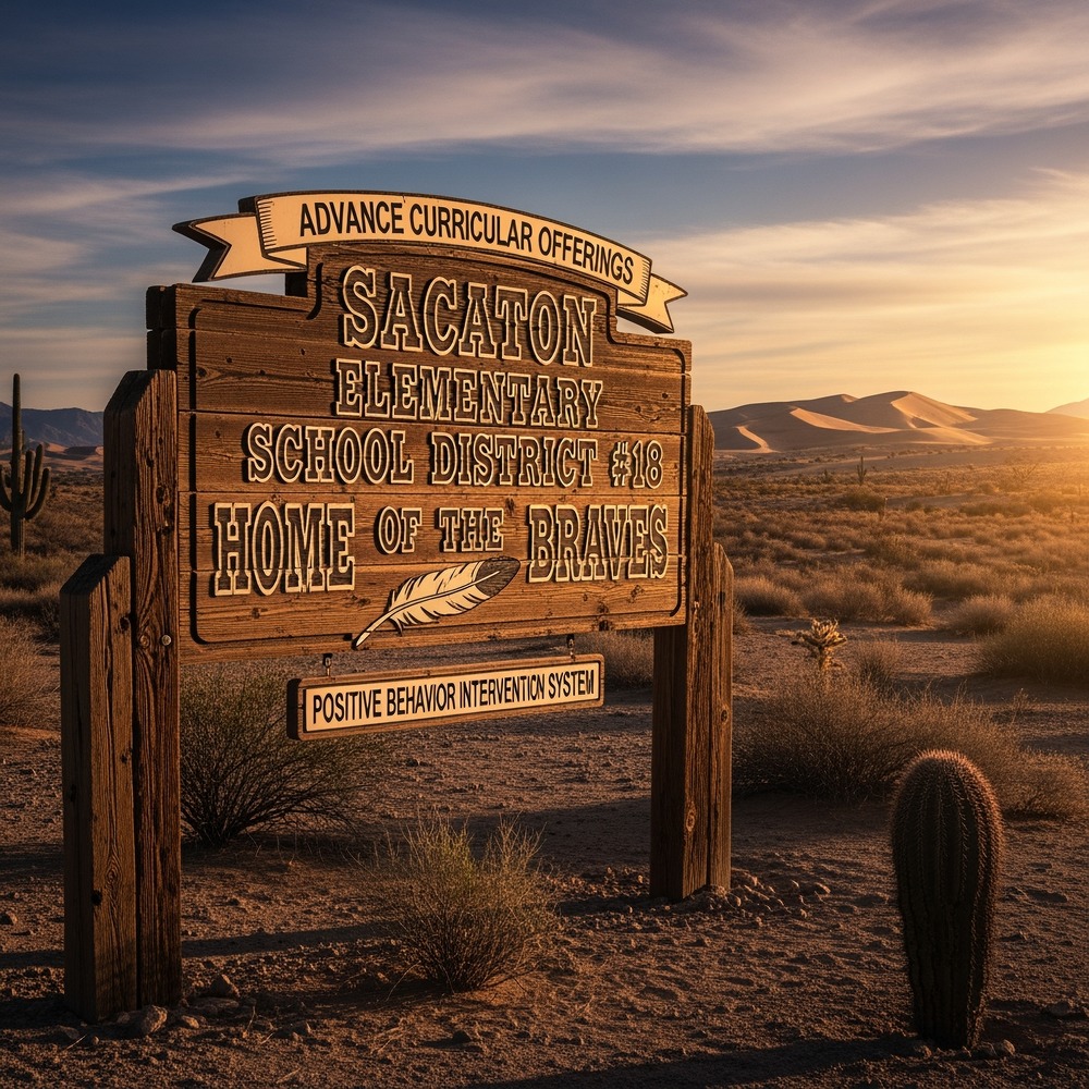 Sacaton Sign