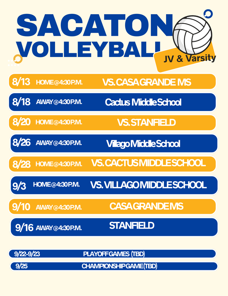 Volleyball Schedule