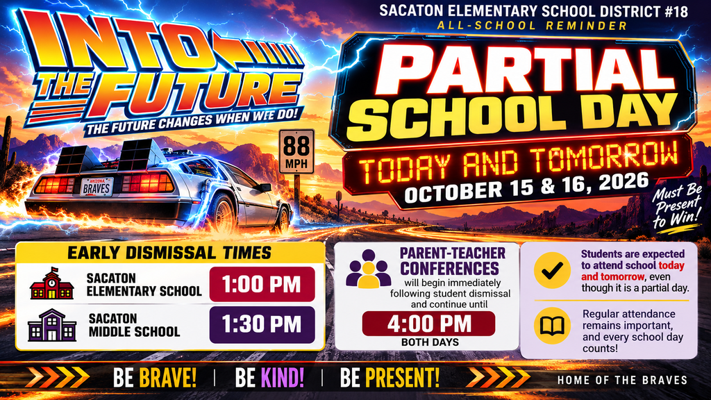 Partial Day of School Reminder