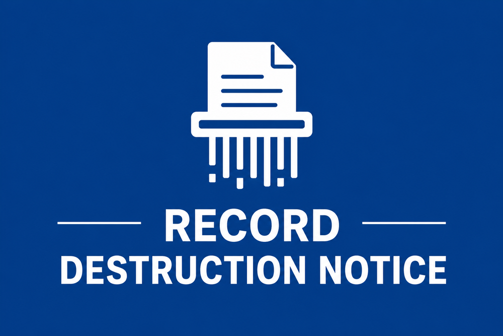 record destruction