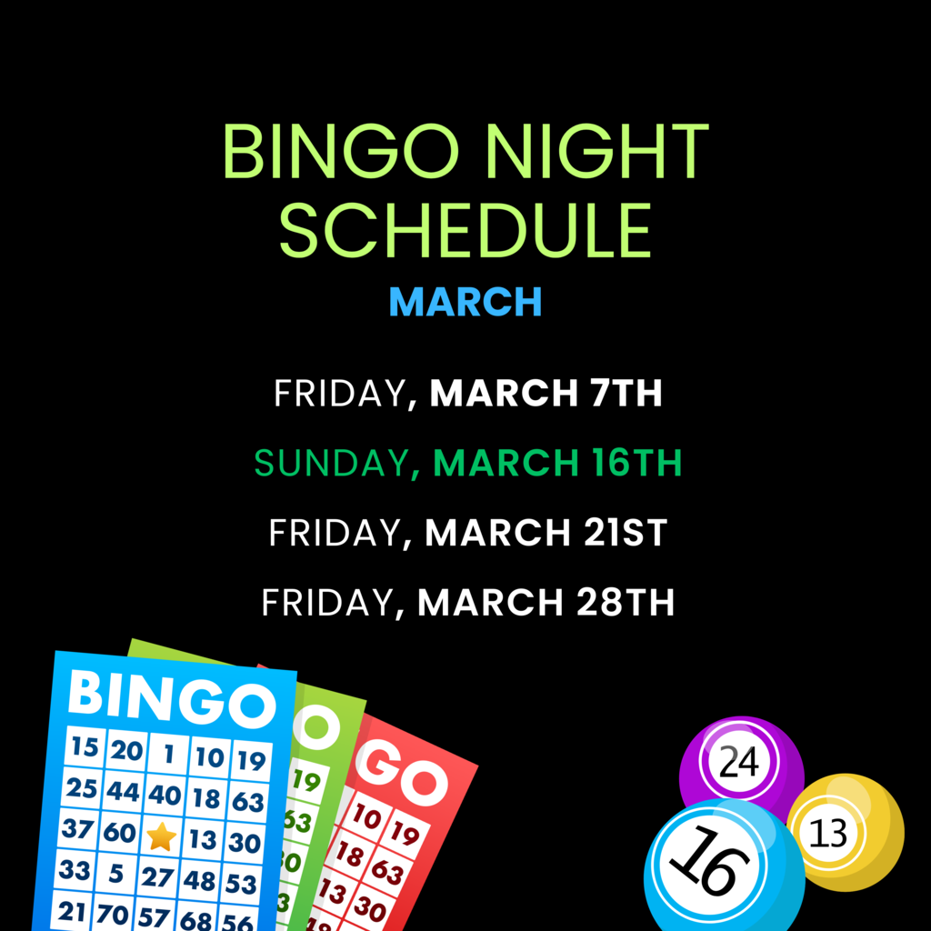 Bingo Night at Sacred Heart Schedule
