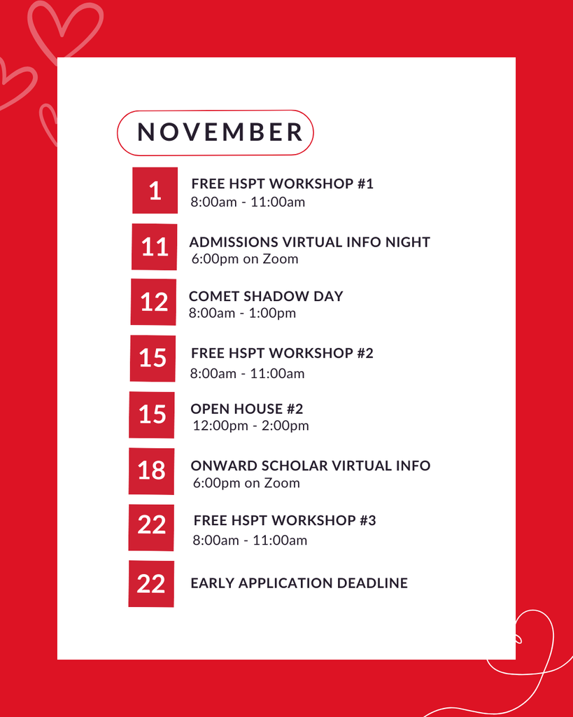 Admissions events dates