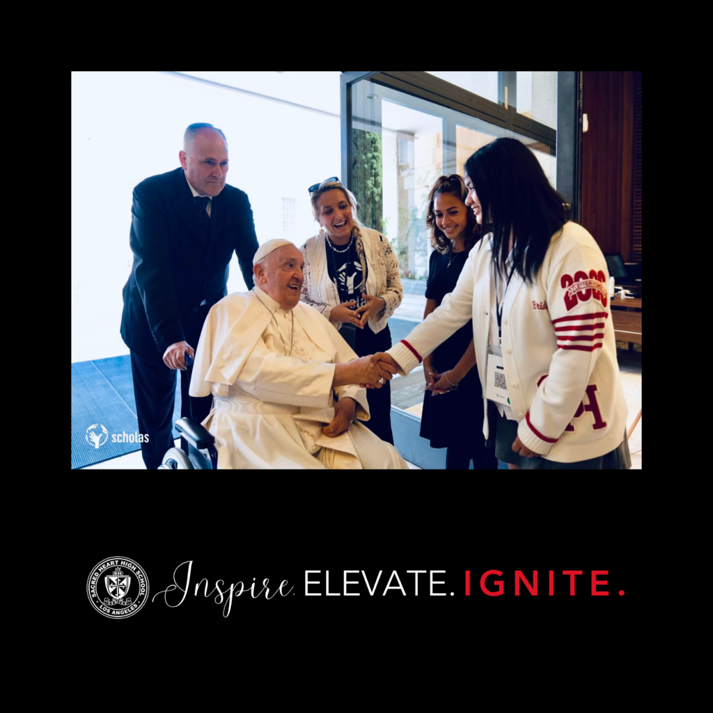 Bridget Nuñez '26 meets Pope Francis