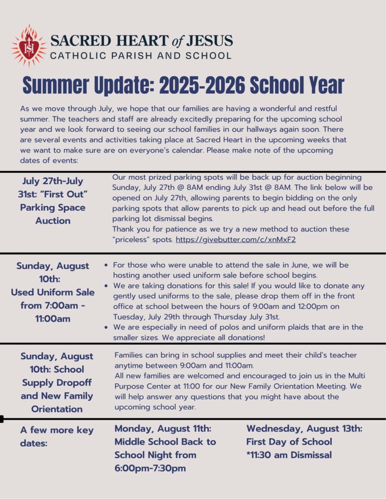 Summer Update- Date Reminders