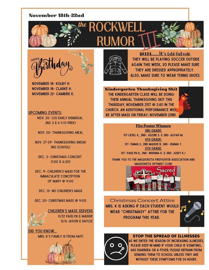 Rockwell Rumor (Nov. 18th-22nd)