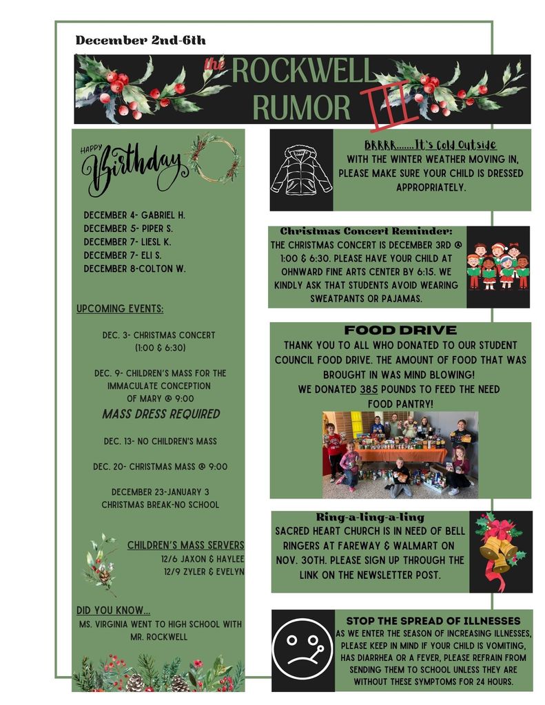 Rockwell Rumor (Dec. 2nd-6th)