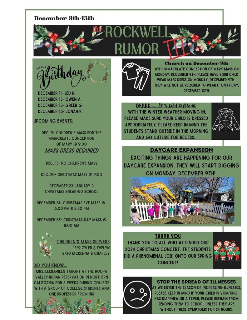 Rockwell Rumor (Dec. 9th-13th)