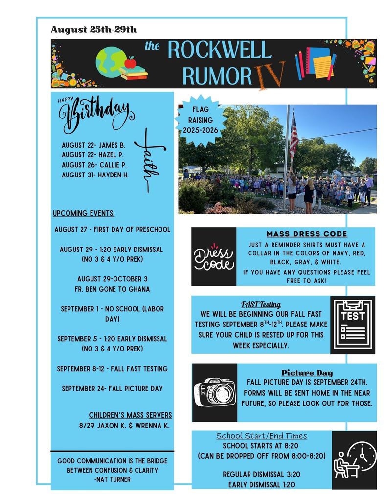 the Rockwell Rumor (August 25th-29th)