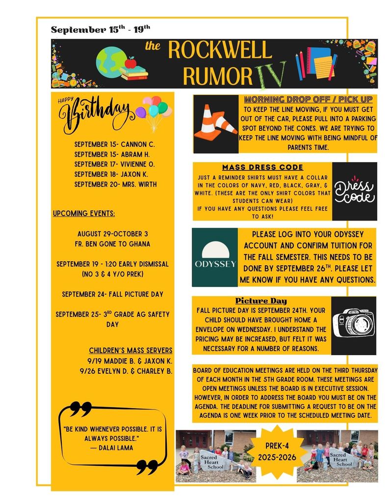 the Rockwell Rumor (Sept 15th-19th)