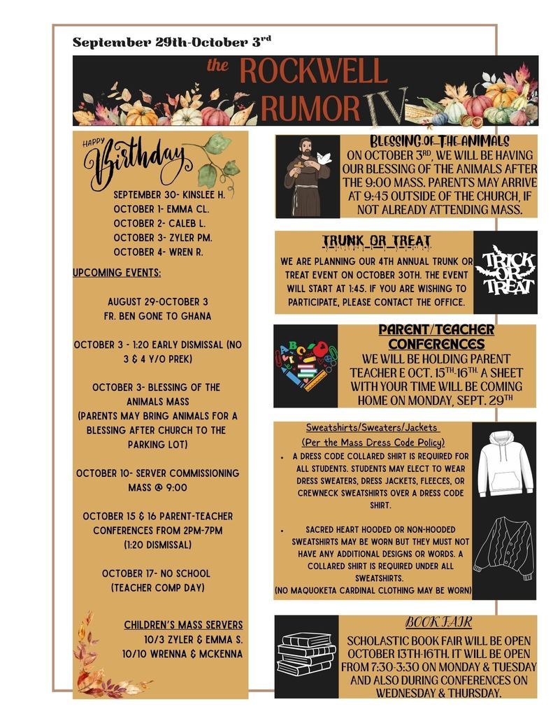 the Rockwell Rumor (Sept 29-Oct 3)