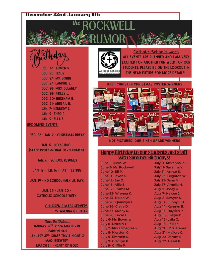 the Rockwell Rumor (Dec. 22-Jan. 9)