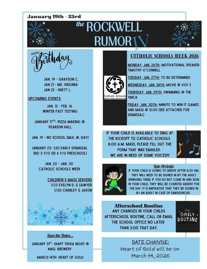 Rockwell Rumor (Jan. 19th-23rd)