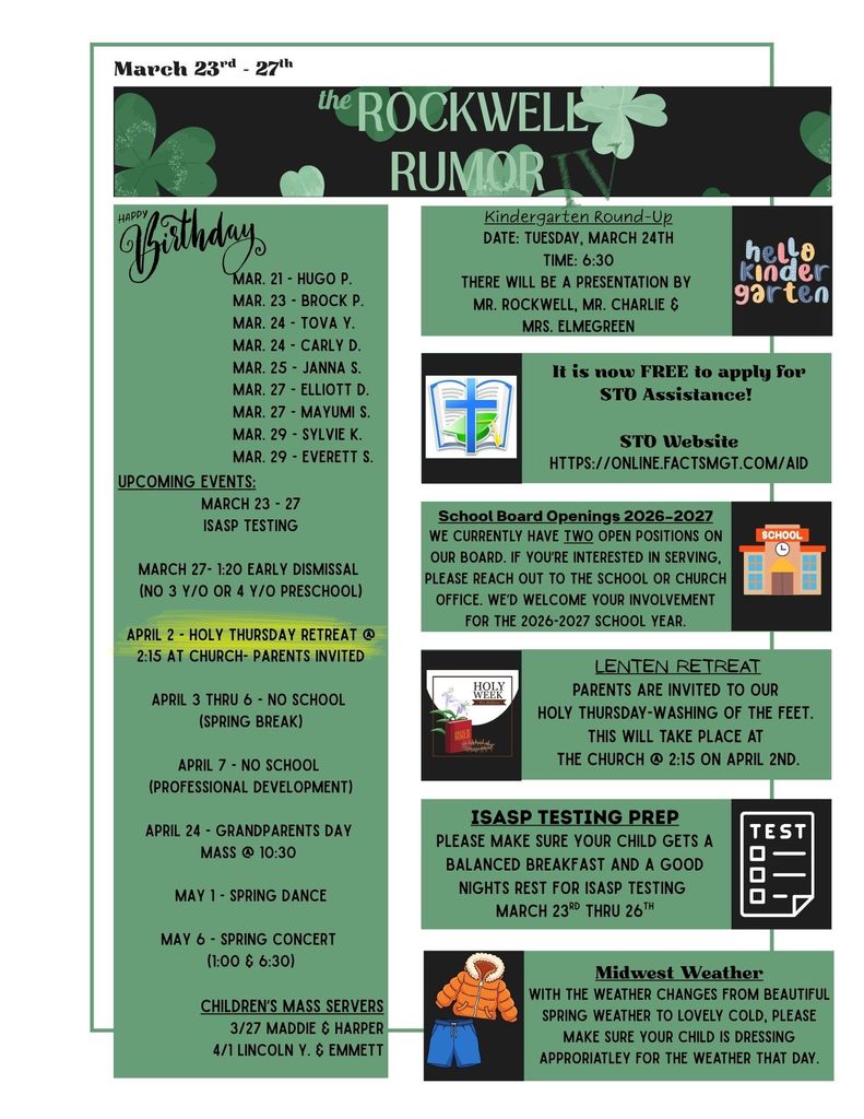 the Rockwell Rumor (March 23rd-27th)