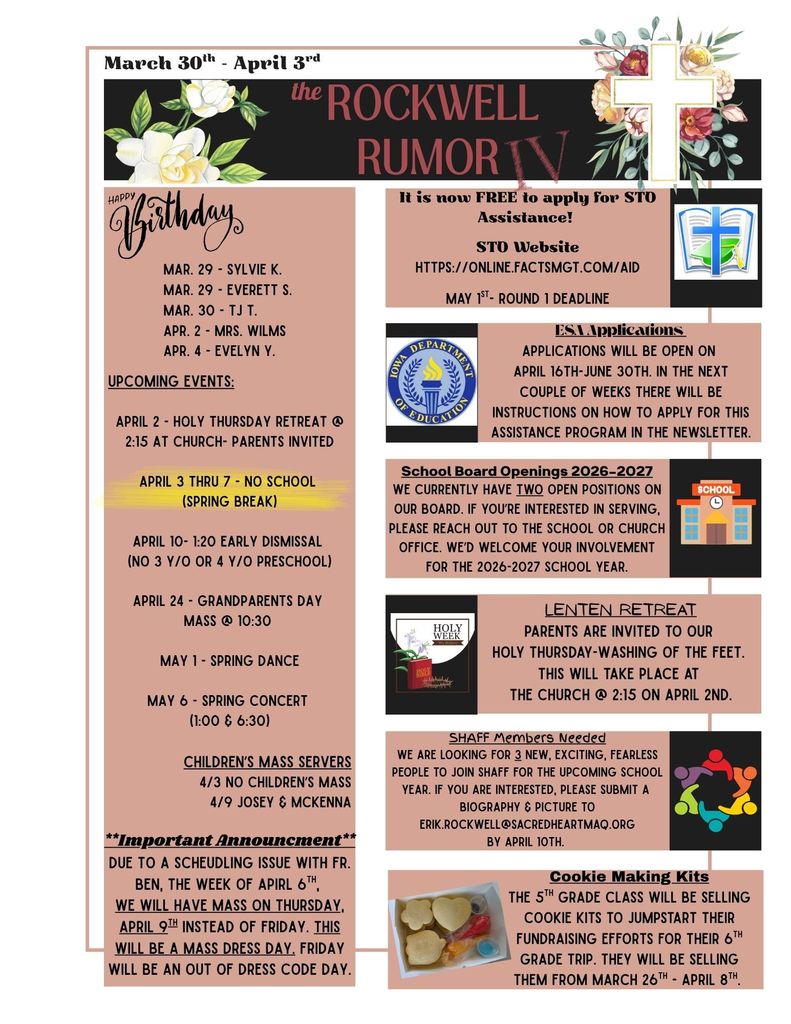 the Rockwell Rumor (March 30th-April 3rd)