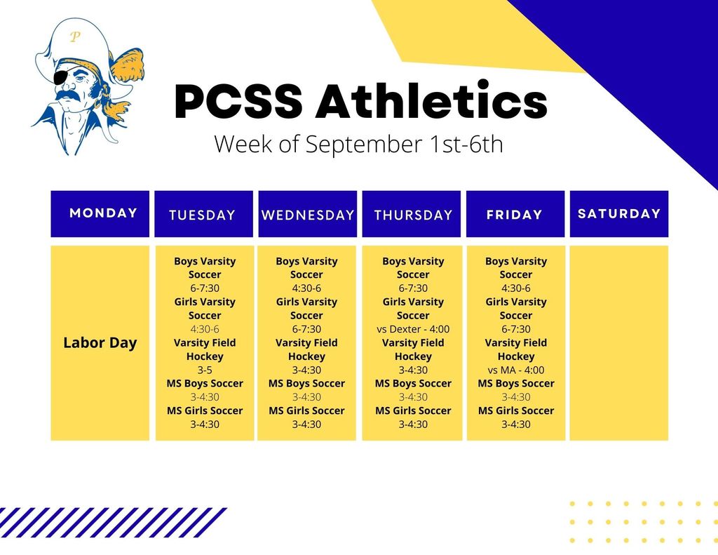 9/1-9/6 Athletics