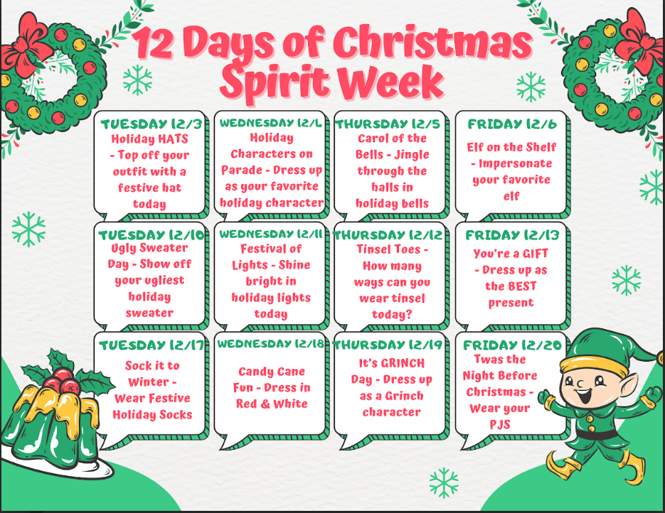 12 Days of Christmas Spirit | Desert Sunset Elementary School